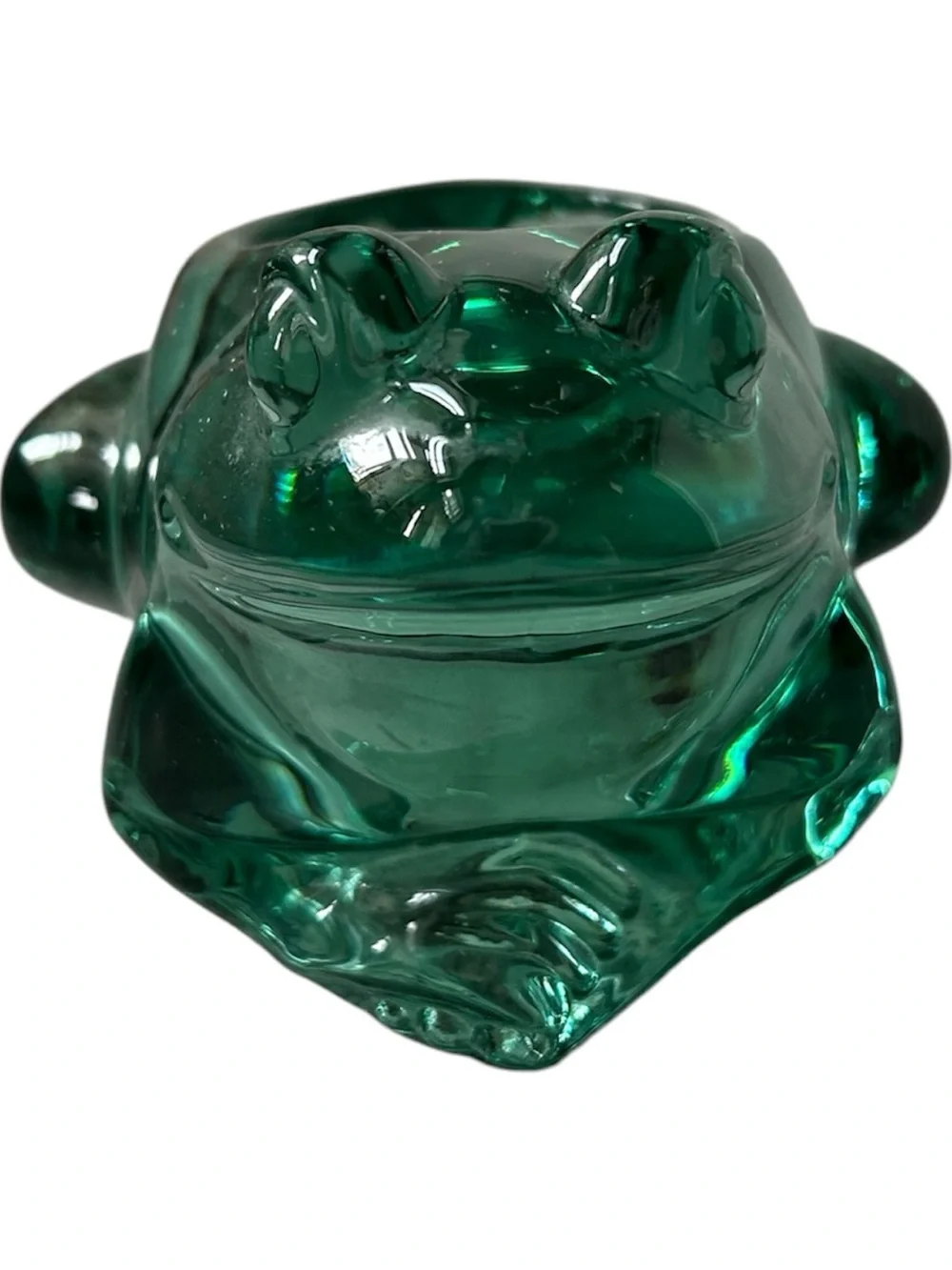 Vintage Indiana Glass Frog Votive Candle Holder
